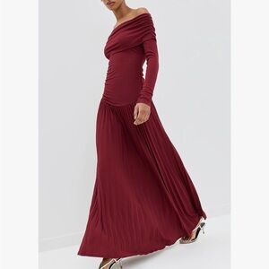 Lioness Field of Dreams Dress in Burgundy